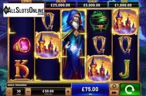 Win Screen. Blue Wizard from Rarestone Gaming