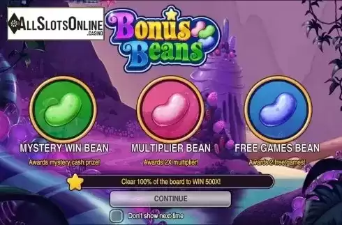 Game features. Bonus Beans from Push Gaming