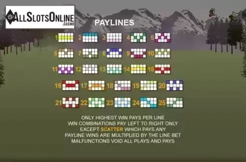 Paytable 3. Bonus Bears from Playtech