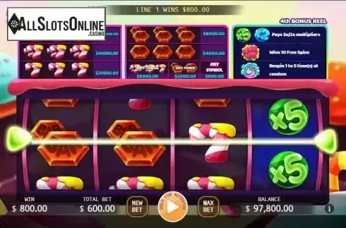Win screen. Candy Mania from KA Gaming