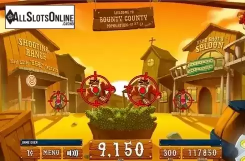 Bonus Game Win Screen. Cash Bounty from Incredible Technologies