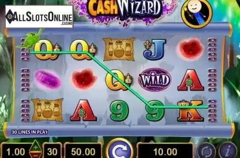 Win screen. Cash Wizard from Bally