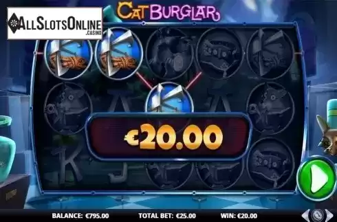 Win screen. Cat Burglar from GamesLab