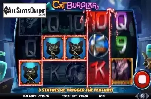 Respin screen. Cat Burglar from GamesLab