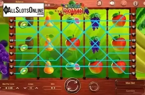 Game Workflow screen (Betway). Cherry Bomb from Booming Games