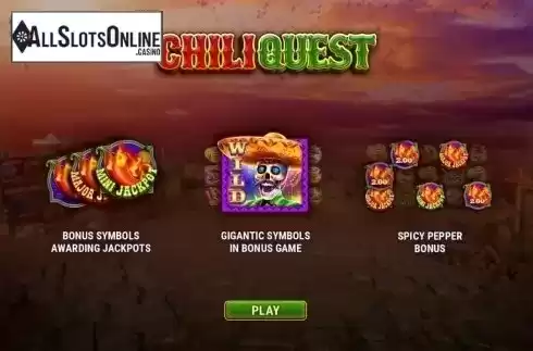 Start Screen. Chili Quest from GameArt