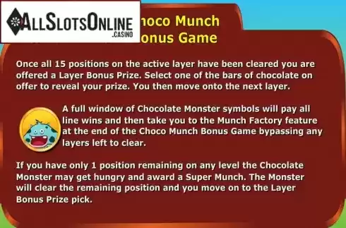Screen5. Choco Munch from Playtech