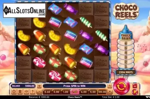 Reel Screen. Choco Reels from Wazdan