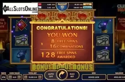Free Spins 1. Cleo's Heart from NetGame