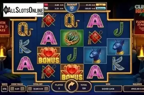 Free Spins 2. Cleo's Heart from NetGame