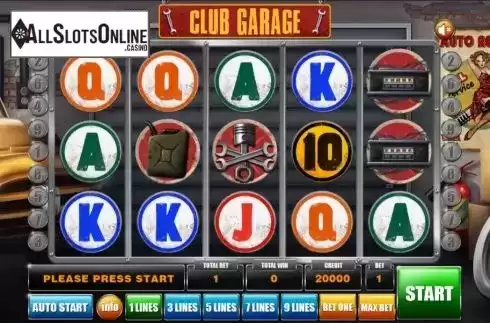 Reel Screen. Club Garage from Mancala Gaming