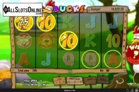 Win screen. Cluck Bucks from Espresso Games