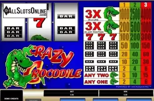 Screen2. Crazy Crocs from Microgaming