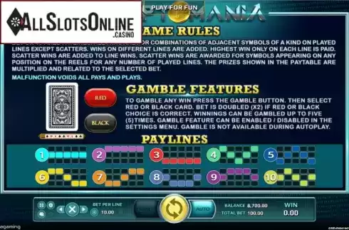 Paylines. Cryptomania from EAgaming