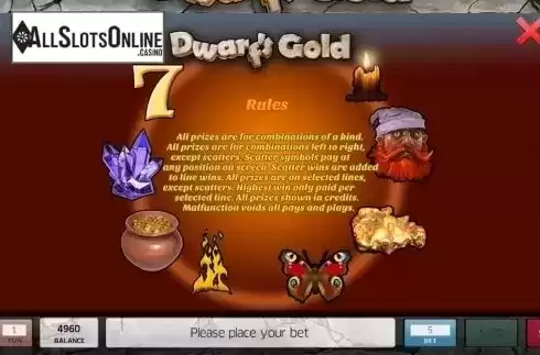 Symbols. Dwarf's Gold from InBet Games