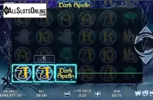 Win screen 2. Dark Spells from ReelNRG
