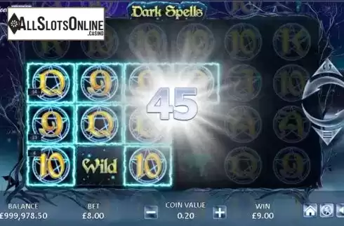 Win screen 3. Dark Spells from ReelNRG