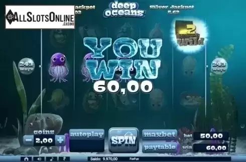 Win Screen. Deep Oceans from Tuko Productions