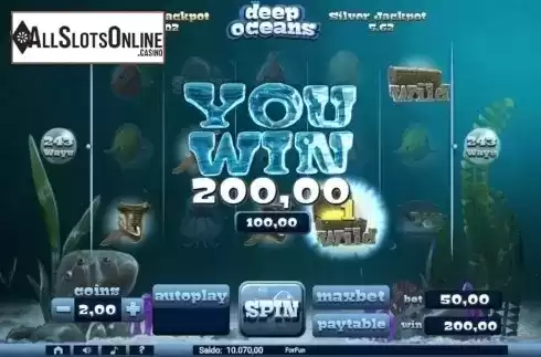 Win Screen. Deep Oceans from Tuko Productions