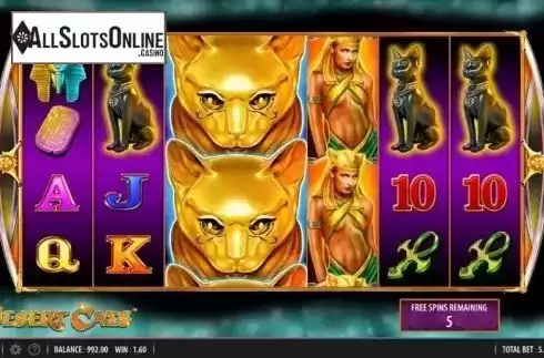 Free Spins. Desert Cats from WMS