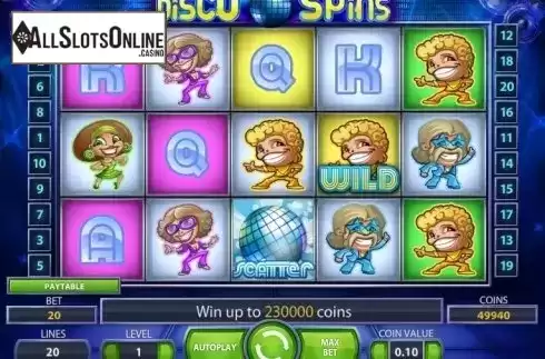 Screen4. Disco Spins from NetEnt