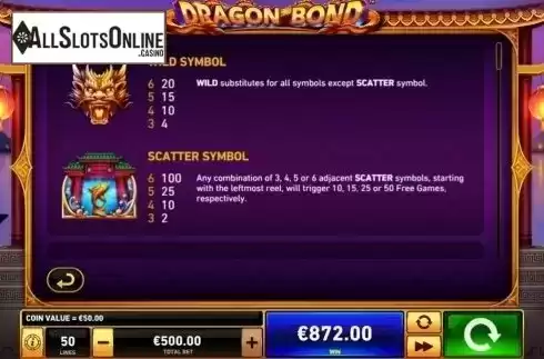 Features 1. Dragon Bond from Playtech