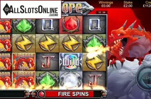 Fire Spins. Dragon Lore from Bulletproof Games