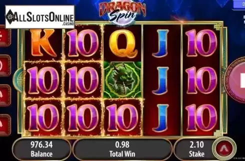 Win screen. Dragon Spin from Bally