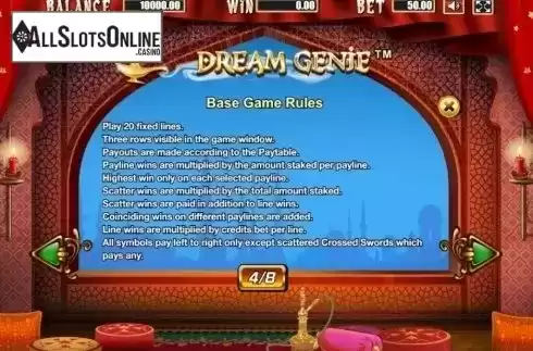 Rules 1. Dream Genie from Allbet Gaming