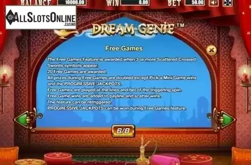 Free Spins. Dream Genie from Allbet Gaming
