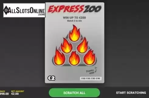 Game Screen 1. Express 200 from Hacksaw Gaming