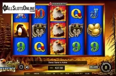 Free spins screen 2. Eagle Bucks from Ainsworth