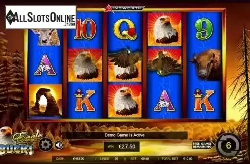 Free spins screen 3. Eagle Bucks from Ainsworth
