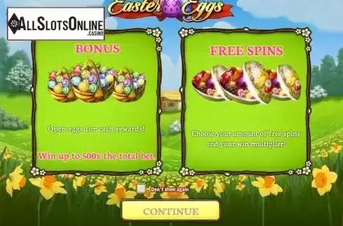 Game features. Easter Eggs from Play'n Go