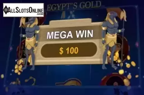 Mega Win Screen. Egypt's Gold from NetoPlay