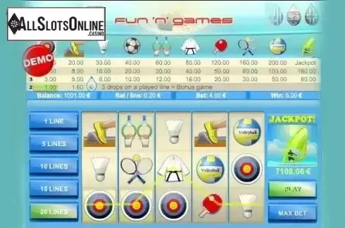 Game Workflow screen. Fun 'n' Games from PAF