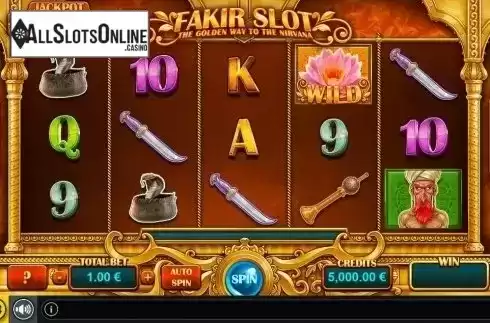 Reel Screen. Fakir Slot from GAMING1