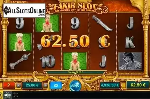 Win Screen. Fakir Slot from GAMING1