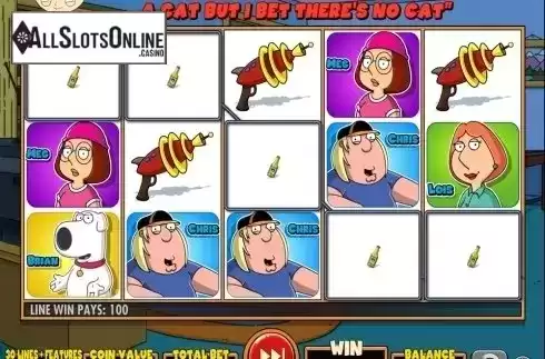 Win screen. Family Guy from IGT