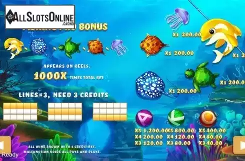 Paytable . Fishing Pro from PlayStar