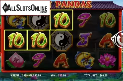 Win Screen 1. Five Pandas from Slot Factory