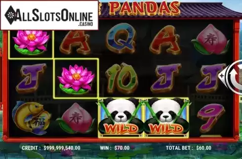 Win Screen 2. Five Pandas from Slot Factory