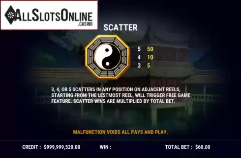 Scatter. Five Pandas from Slot Factory