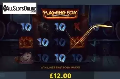 Win Screen . Flaming Fox from Red Tiger