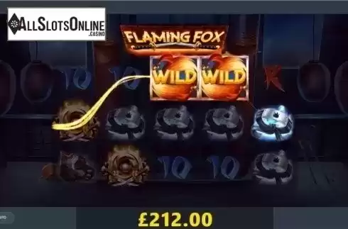 Win Screen 3. Flaming Fox from Red Tiger