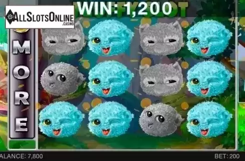 Win screen 2. Fluffy Slot from Spinomenal