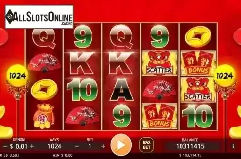 Reel screen. Fortune God from KA Gaming