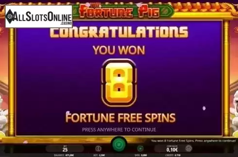 Free Spins Triggered. Fortune Pig from iSoftBet