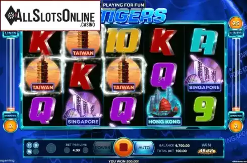 Win Screen 1. Four Tigers from EAgaming