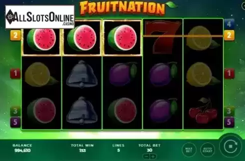 Win screen 2. Fruitnation from Bally